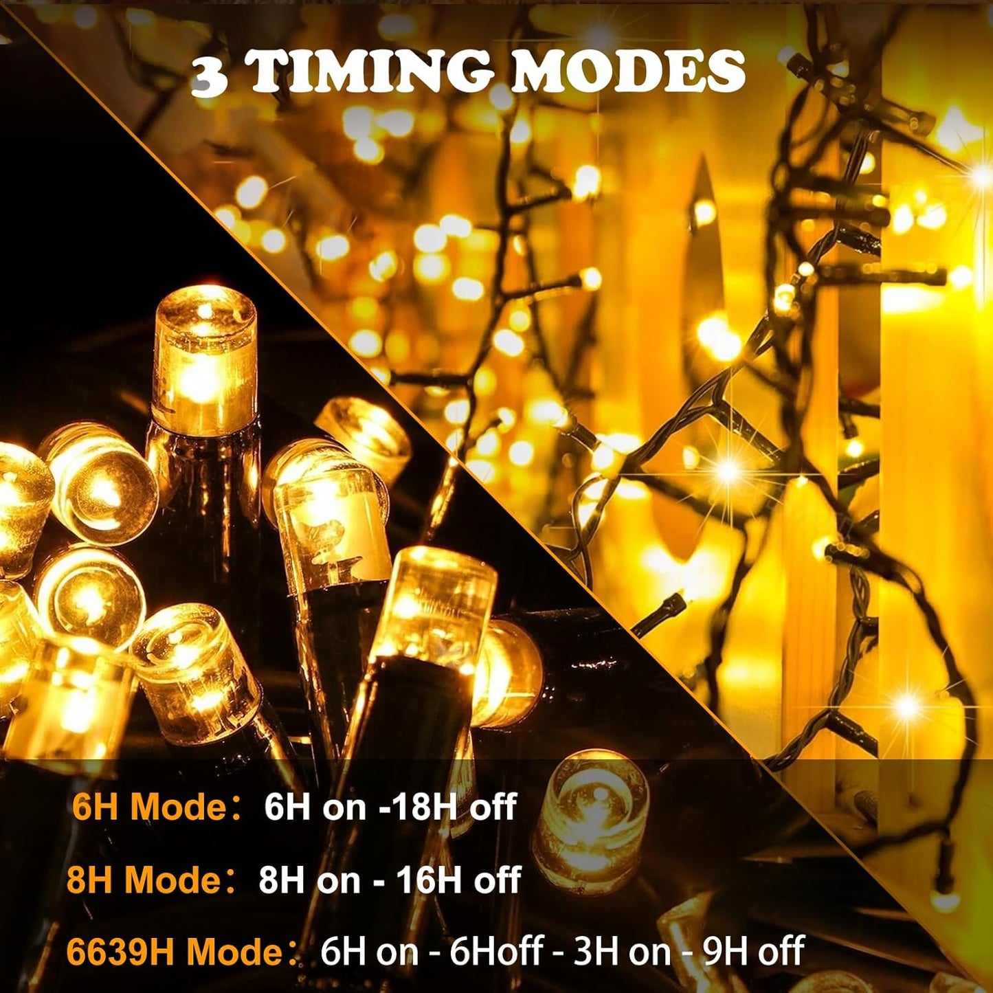 Fairy Lights Plug In,20M 200 LED Outdoor Fairy Light Mains Powered, Waterproof Warm White String Light with Remote/8 Modes/Timer, Christmas Lights for outside Indoor Garden Bedroom Decorations