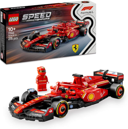 Speed Champions Ferrari SF-24 F1 Race Car Toy with a Collectible Formula 1 Driver Minifigure - Model Kits for 10+ Year Old Boys & Girls or Adult Motorsport Fans 77242