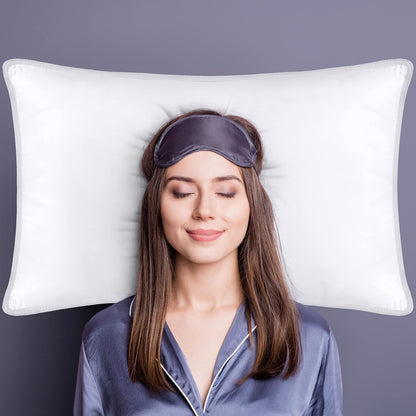 Pillows 2 Pack, (UK Standard, White) Hotel Quality Luxury Bed Pillow for Back, Stomach or Side Sleepers