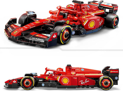 Speed Champions Ferrari SF-24 F1 Race Car Toy with a Collectible Formula 1 Driver Minifigure - Model Kits for 10+ Year Old Boys & Girls or Adult Motorsport Fans 77242