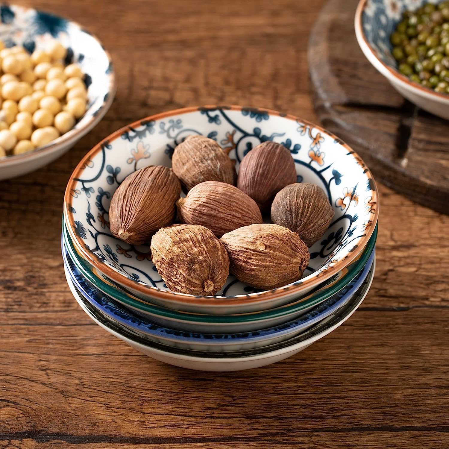 Porcelain Tapas Dishes,Snack Bowls for Tapas,Tapas Bowls Set,Ceramic Dipping Bowls,6Pcs Ø 10 Cm Small Spice Bowls,Dishes Sauce Dishes for Sushi,Sauce,Snack and Soy