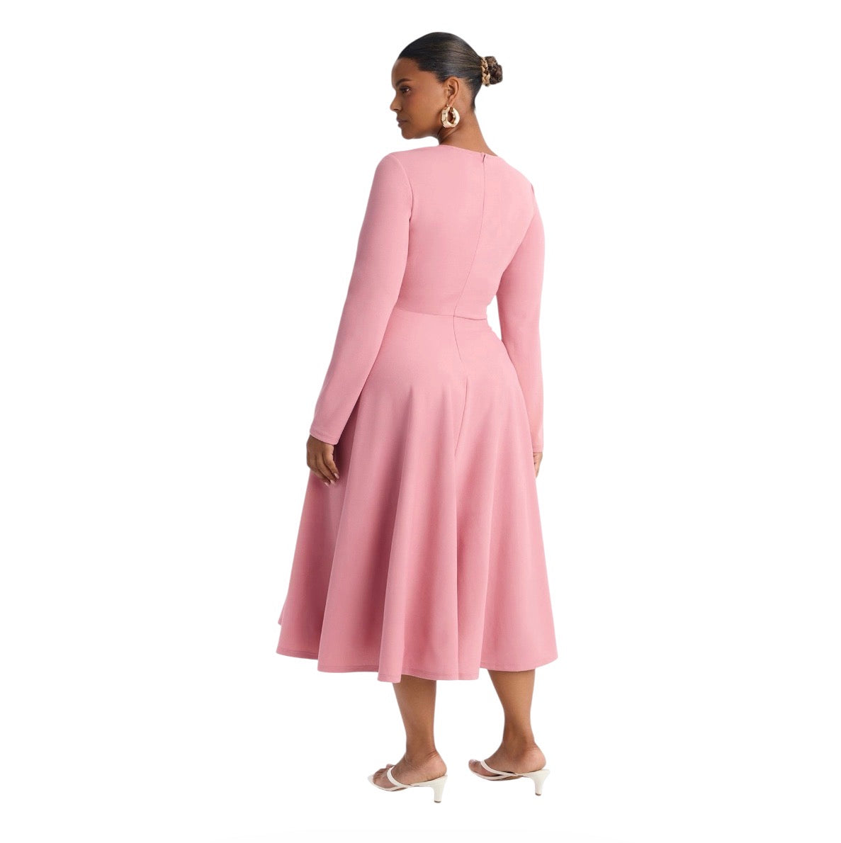 Alena Long Sleeve Midi Dress Mauve