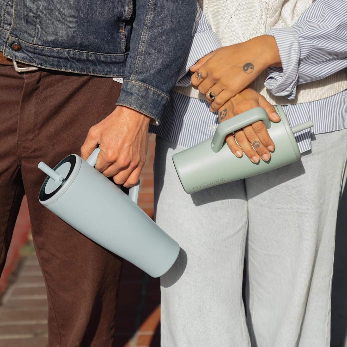BrüMate 1.2L Tumbler with Straw and Lid | 100% Leakproof | Cold for 24 Hours | 40Oz Metal Water Bottle with Handle | Insulated Cup | Stainless Steel Travel Gym Mug (Lavender)