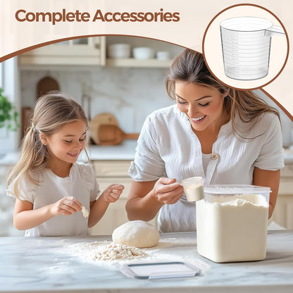 ComSaf  Storage Containers 2.5L Set of 3, Plastic Airtight Food Storage Containers with Lids, Large Clip-Lock Kitchen Storage Containers for Cereal, Rice, Pasta, Dry Food, Bpa-Free Pantry Storage