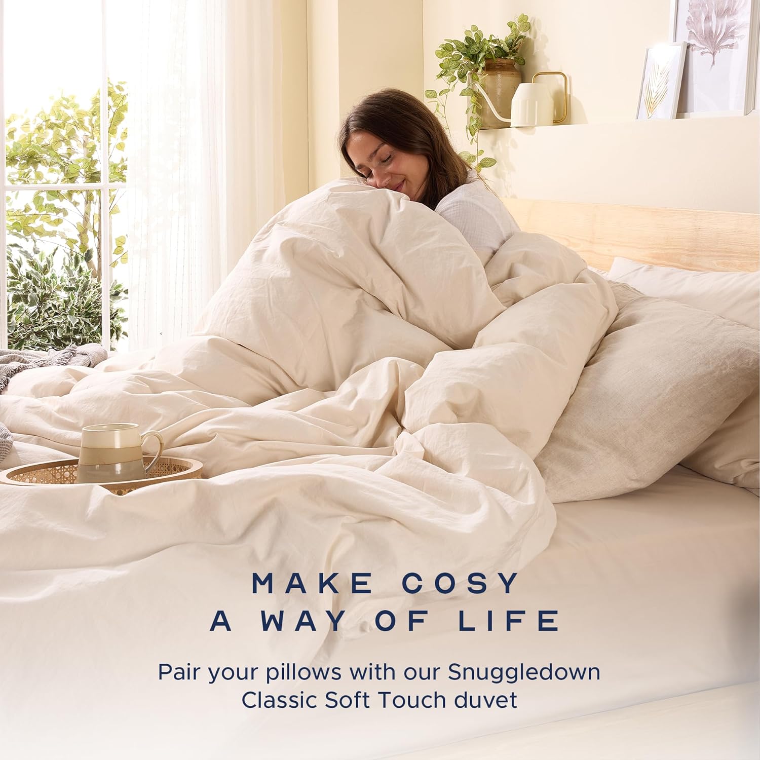 Rebound Quilted Pillows 4 Pack - Hotel Quality Firm Support Luxury Pillows for Back & Side Sleepers | Bounce-Back Comfort, Uk-Made, Non-Allergenic (48 X 74Cm)
