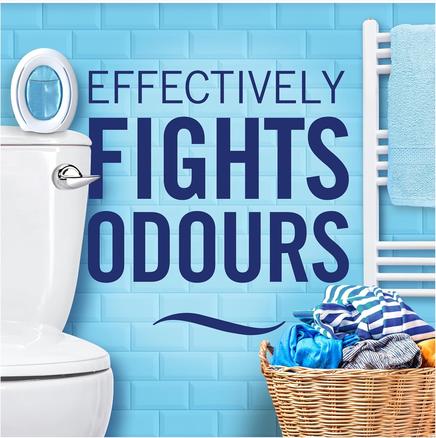 Bathroom Air Freshener, Odour Fighter, White Jasmine, 8 Items, Bathrooms Freshener & Odour Eliminator