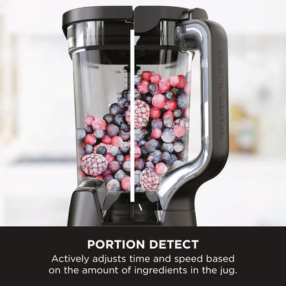 3-In-1 Detect Power Blender Processor Pro, Powerful 1200W Blender, Food Processor Bowl, Dough Blade, 2X Single Serve Cups, Jug, Make Pizza Dough, Blend, Chop & Mix, Stone Gold, TB401UKSTGD