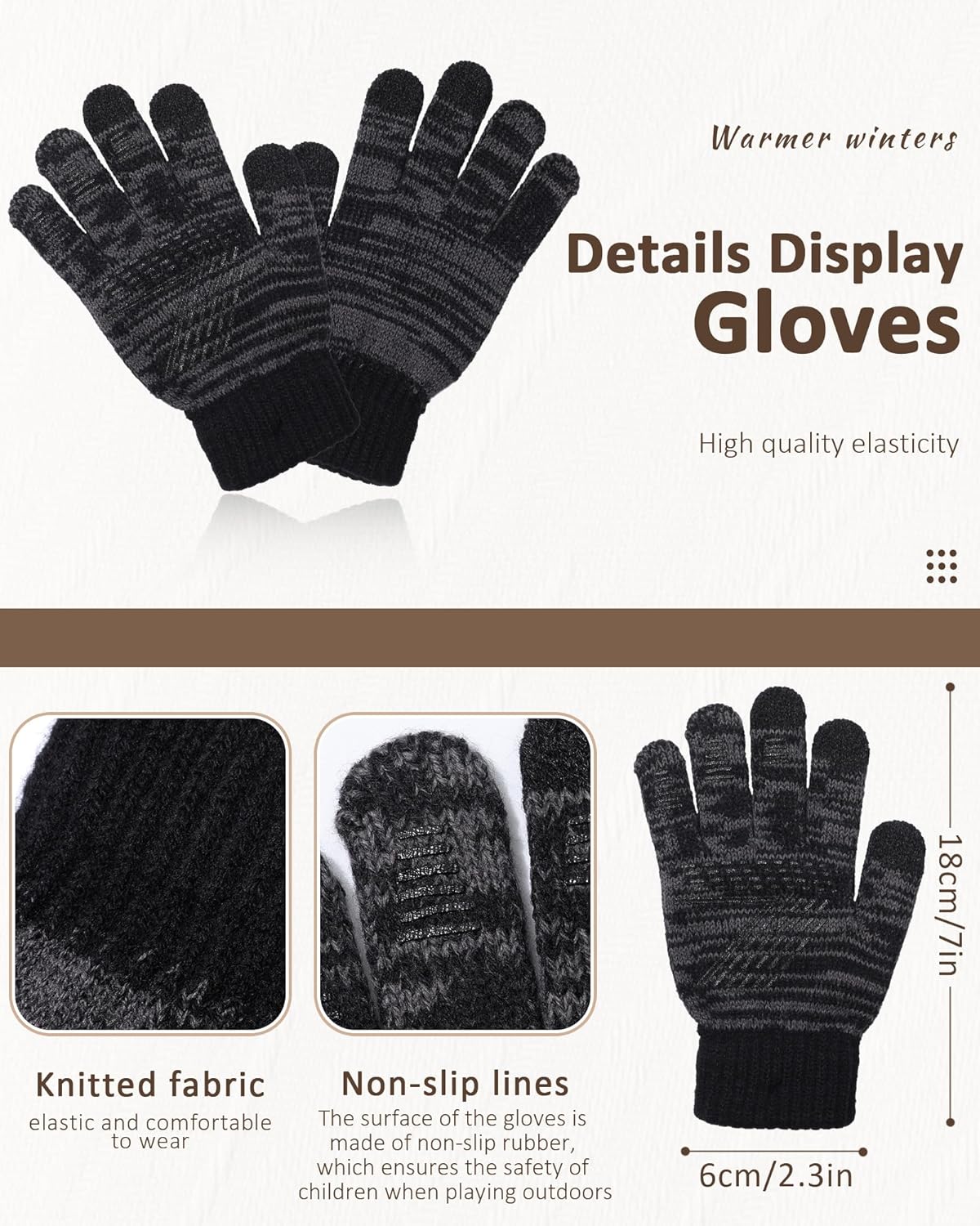 Children'S Winter Hat Scarf Gloves for Boys Girls Winter Hats Scarfs Set for Children 4-15 Years Warm Outdoor Hat and Scarf for Kids Winter Ski Suit