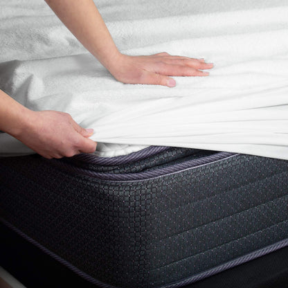 100% Waterproof Mattress Protector Cotton Terry Top - Extra Deep 30Cm Fitted Skirt - Waterproof Single Mattress Protector - Super Absorbent - Machine Washable - Single (90X190) Cm