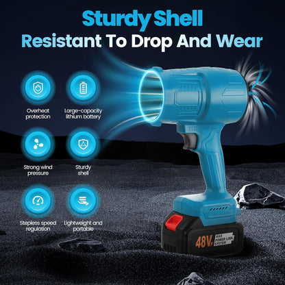 Cordless Leaf Blower Small Portable Leaf Blower 38000RPM High-Power Blower with 21V Battery & 1 Fast Charge, Handheld Electric Blowing for Home Cleaning Leaf Blowing, Car, Garden, Corner Dust Cleaning