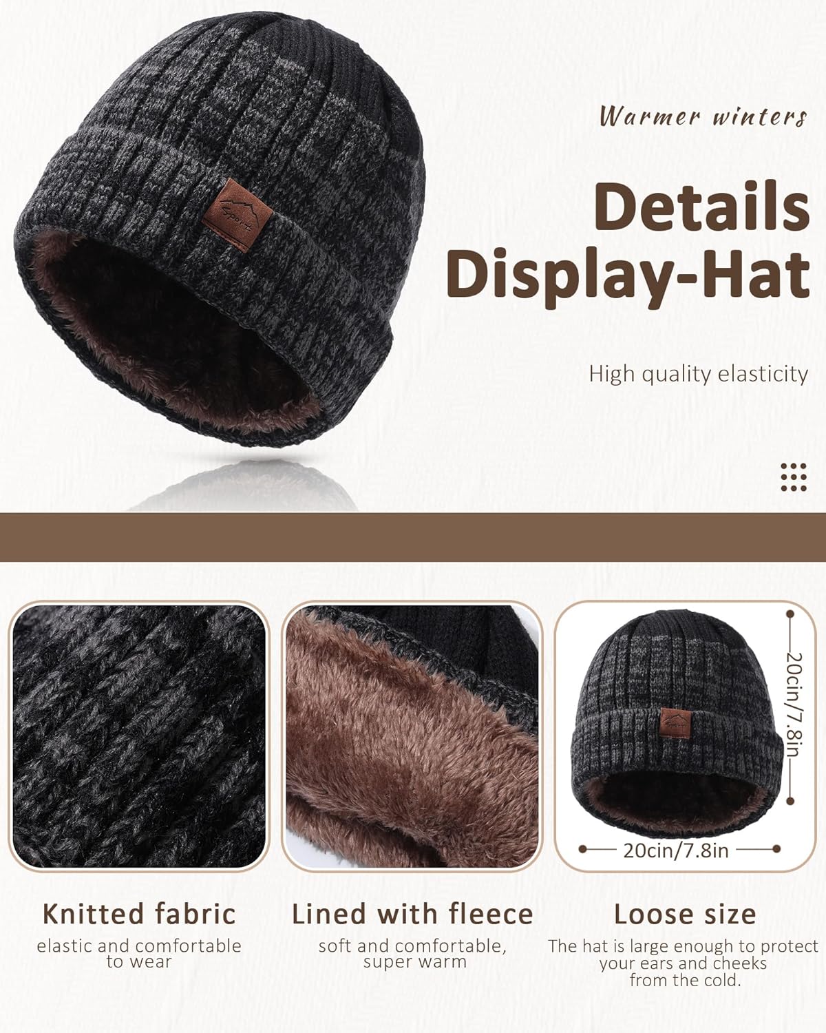 Children'S Winter Hat Scarf Gloves for Boys Girls Winter Hats Scarfs Set for Children 4-15 Years Warm Outdoor Hat and Scarf for Kids Winter Ski Suit