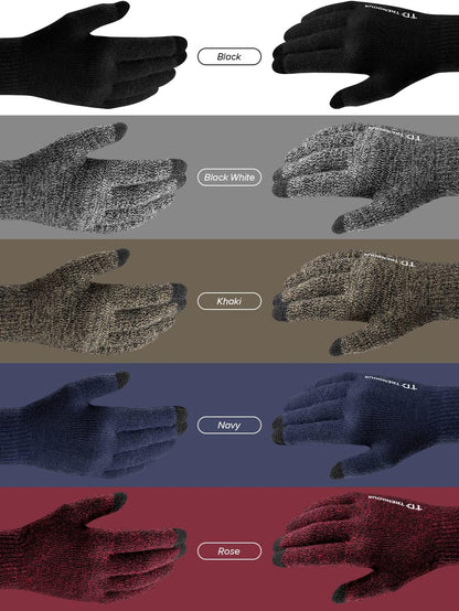 Soft Warm Touch Screen Winter Thermal Gloves Men Women, Non-Slip Grip, Elastic Cuff, Knit Stretchy Material