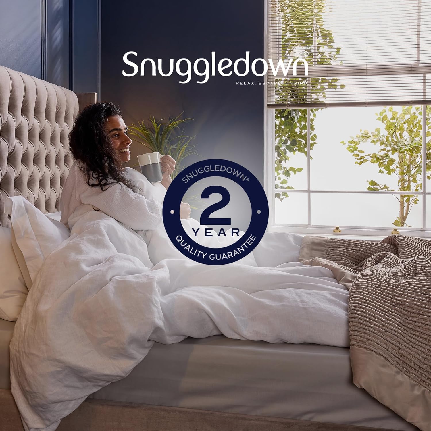 Rebound Quilted Pillows 4 Pack - Hotel Quality Firm Support Luxury Pillows for Back & Side Sleepers | Bounce-Back Comfort, Uk-Made, Non-Allergenic (48 X 74Cm)