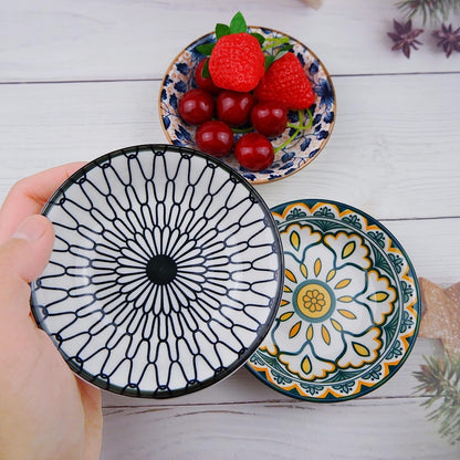 Porcelain Tapas Dishes,Snack Bowls for Tapas,Tapas Bowls Set,Ceramic Dipping Bowls,6Pcs Ø 10 Cm Small Spice Bowls,Dishes Sauce Dishes for Sushi,Sauce,Snack and Soy