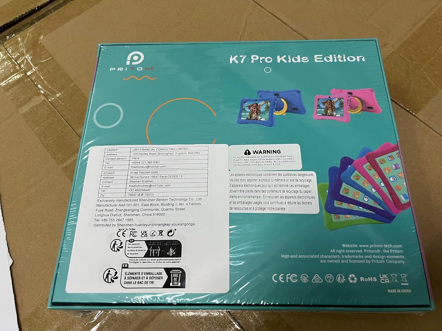 Kids Tablet 7 Inch Android 11, 2GB RAM 32GB ROM BT Wifi Dual Camera Educational Games Parental Control, Kids Software with Type C, Pink