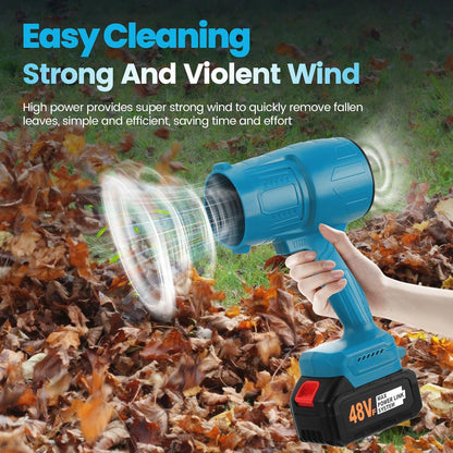 Cordless Leaf Blower Small Portable Leaf Blower 38000RPM High-Power Blower with 21V Battery & 1 Fast Charge, Handheld Electric Blowing for Home Cleaning Leaf Blowing, Car, Garden, Corner Dust Cleaning