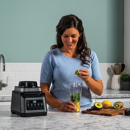 3-In-1 Food Processor & Blender with 5 Automatic Programs: Blend, Max Blend, Chop, Mix, Puree, 1.8L Bowl, 2.1L Jug, 700Ml Cup, 1200W, Dishwasher Safe Parts, Auto-Iq, Black BN800UK