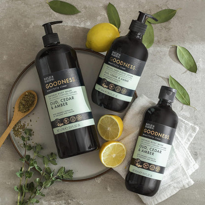 Goodness Oud, Cedar & Amber Hand & Body Lotion, 500 Ml (Pack of 3) - Vegan Friendly