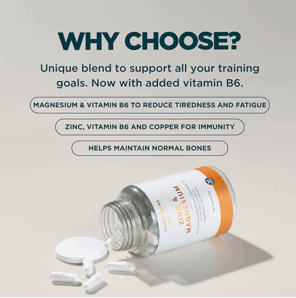 Myvitamins Zinc Magnesium Capsules with Vitamin B6 270
