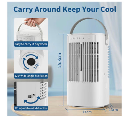 Portable Air Conditioner 1000ML Cool Mist Air Cooler with LED Light