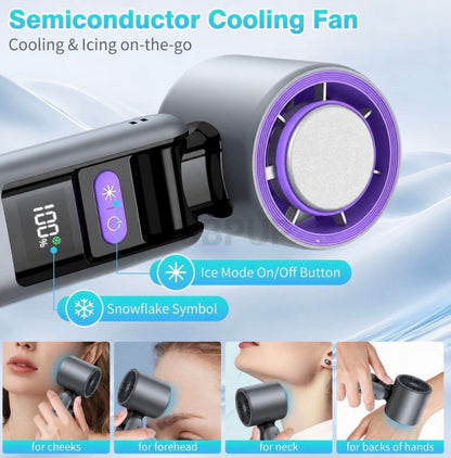 Portable Handheld Turbo Fan 4000mAh Rechargeable Mini Cooling Fan