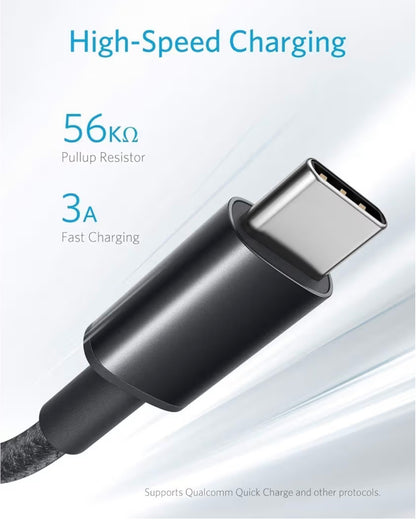 Anker USB-C Charger Cable 2-Pack 0.9m Braided USB-A to USB-C