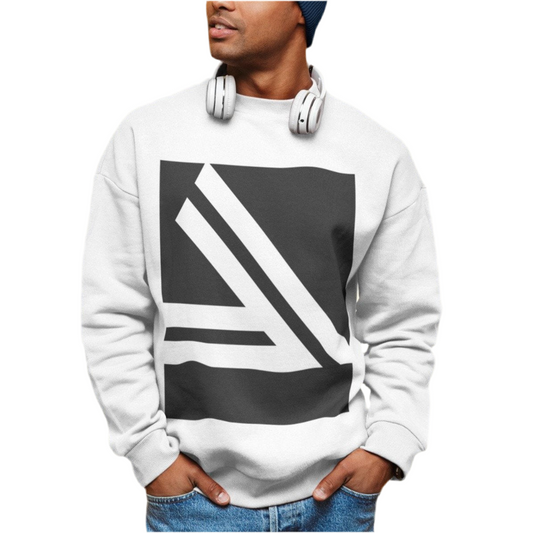 Men's Double Slanted Logo Crewneck Sweatshirt