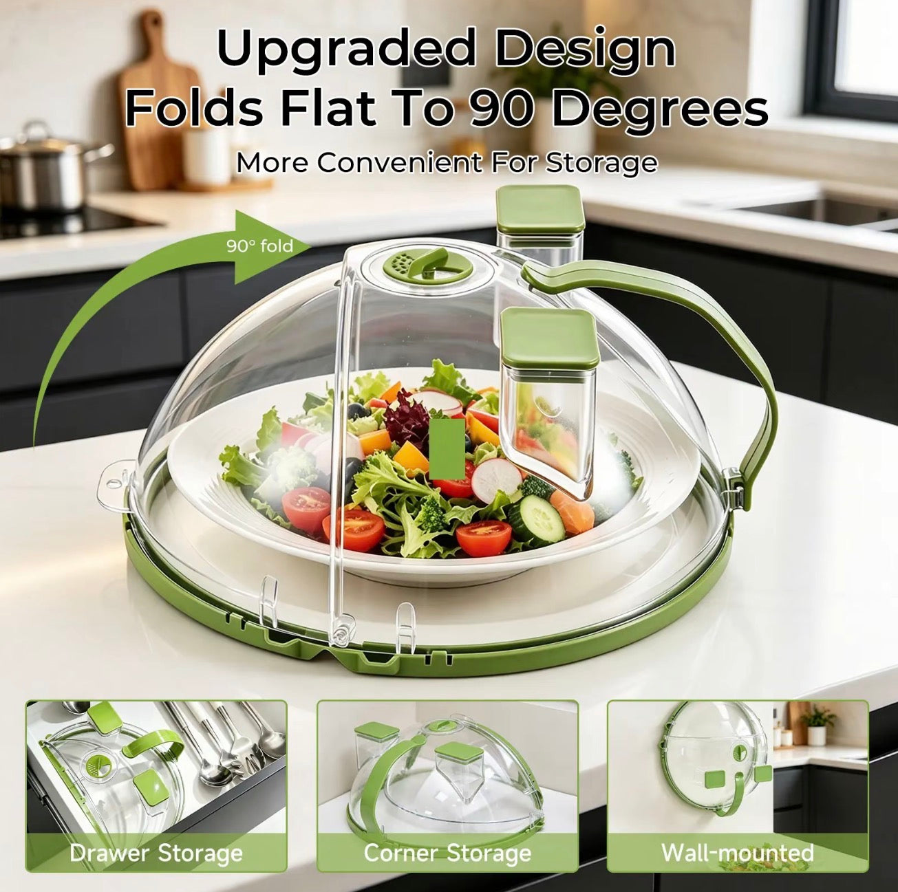 Microwave Splatter Cover with Water Steamer 10 Inch