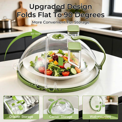 Microwave Splatter Cover with Water Steamer 10 Inch