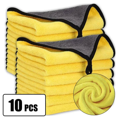 Microfiber Car Wash Towel - 30x30 cm Hemmed Drying Cloth for Vehicle Detailing and Care