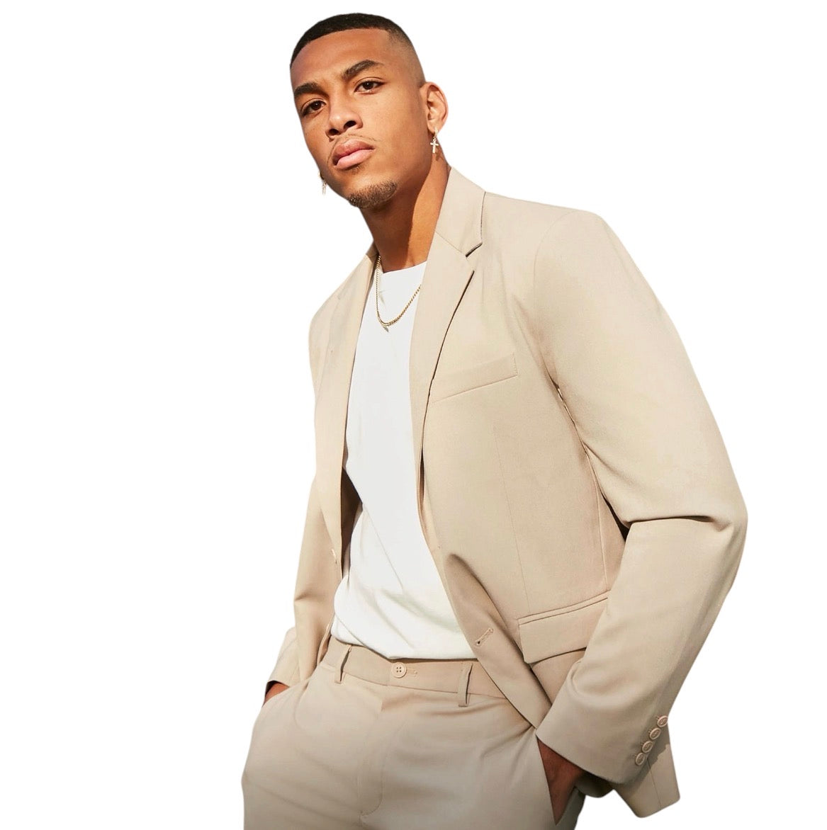 The Modern Stretch Suit Jacket Tan