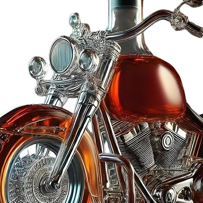 Glass Wine Decanter | Motorcycle Liquor Decanter Wine Bottle,Funny Drink Bottle Liquor Dispenser for Men Dad Motorcycle Lovers Home Kitchen Commercial Whisky Vodka Holiday