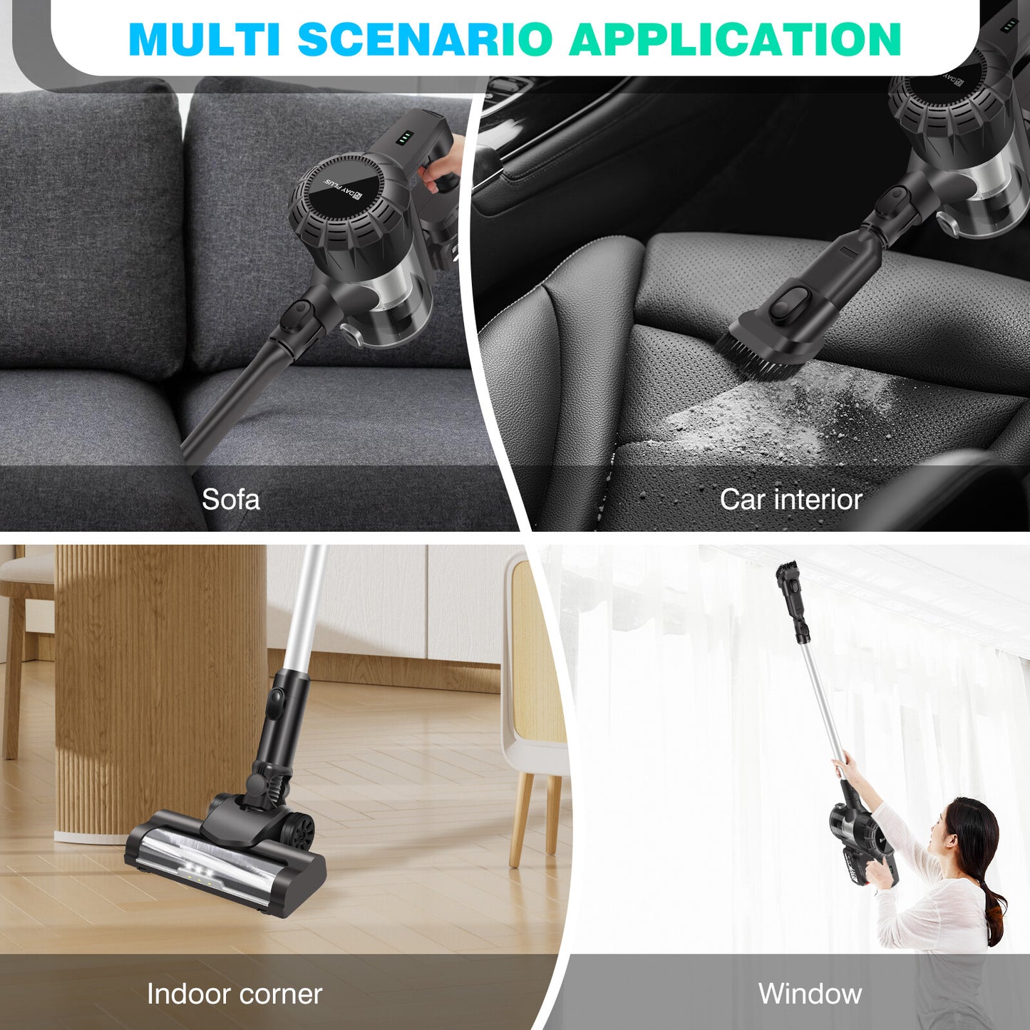3In1 Cordless Vacuum Cleaner Upright Handheld Stick Lightweight Bagless