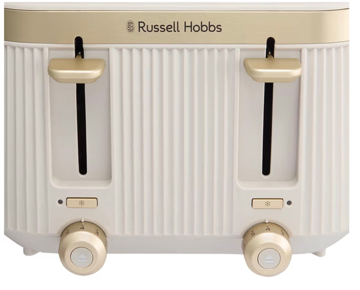 Russell Hobbs 4 Slice Toaster [1960W, Frozen/Cancel/Reheat function with Indicator light] Brontë Stone (Extra wide slots, 6 Browning levels, Lift & Look function, Lift high feature) 26771