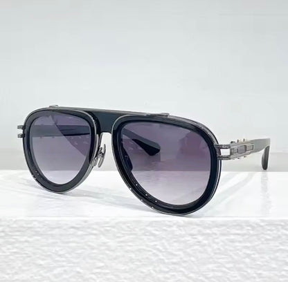 Ins 403B America High Street Designer Brand Sunglasses Oval Gradient Handmade Alloy Hinge Punk Style Uv400 Eyeglasses with Case