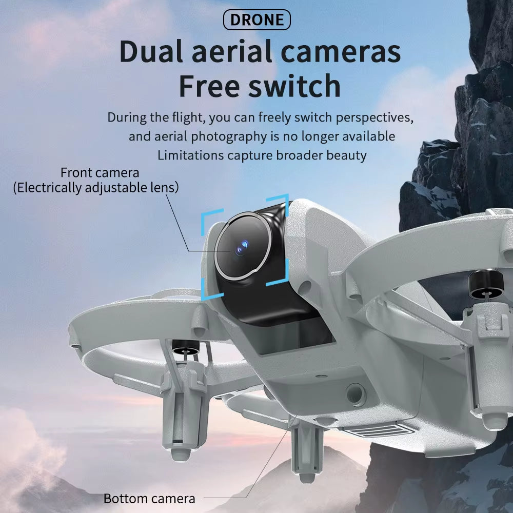 2025 NEW V2 Mini Drone Children'S Toy 8K Profession HD Camera Wifi RC Height Freestyle Keep Helicopter Foldable Quadcopter Toy