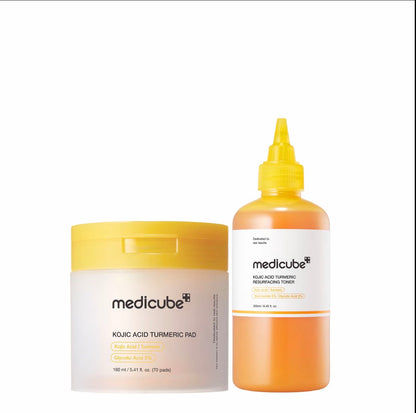 medicube Kojic Acid Turmeric Power Trio Toner Pads Toner Serum Skincare Set