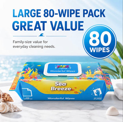 Yass Clean Multi-Purpose Cleaning Wipes 80 Pack