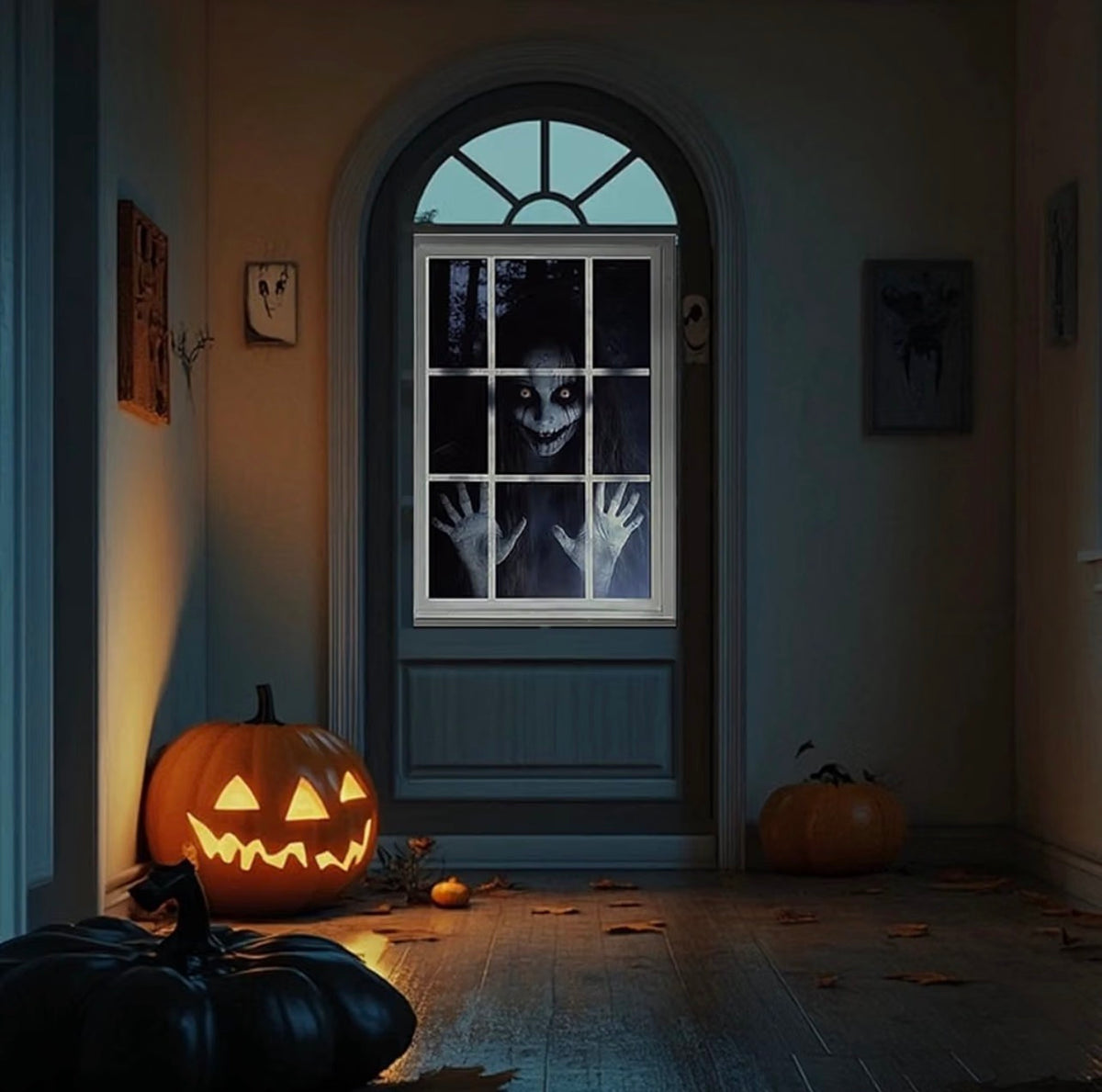 Scary Halloween Window Decorations & Horror Curtains | Minja Superstore