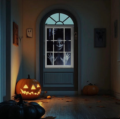 Scary Halloween Window Decorations & Horror Curtains | Minja Superstore