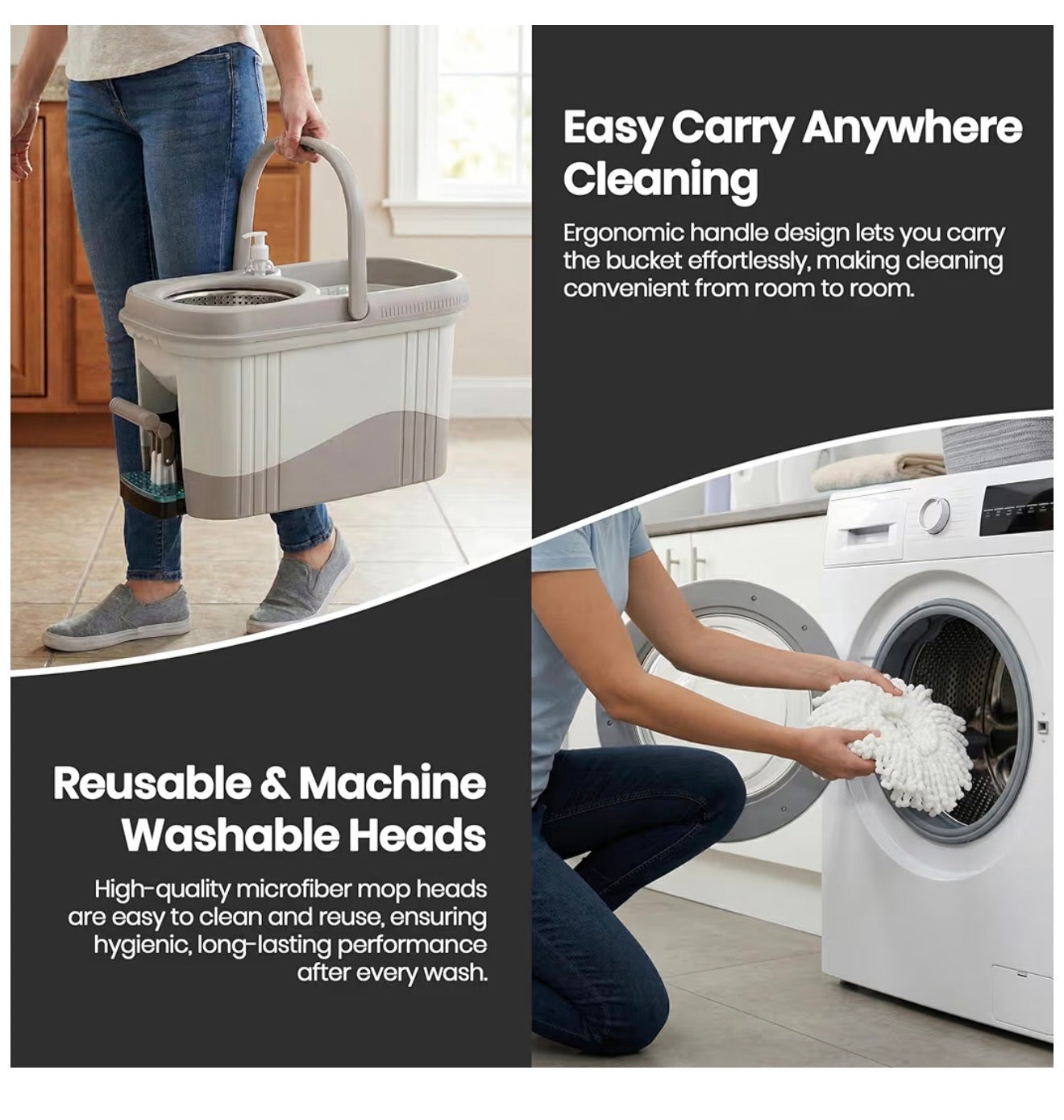 Aspect Spin Mop and Bucket Set with Foot Pedal