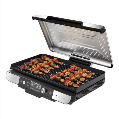Ninja Sizzle Pro XL Indoor Grill & Flat Plate GX101UK Silver Black