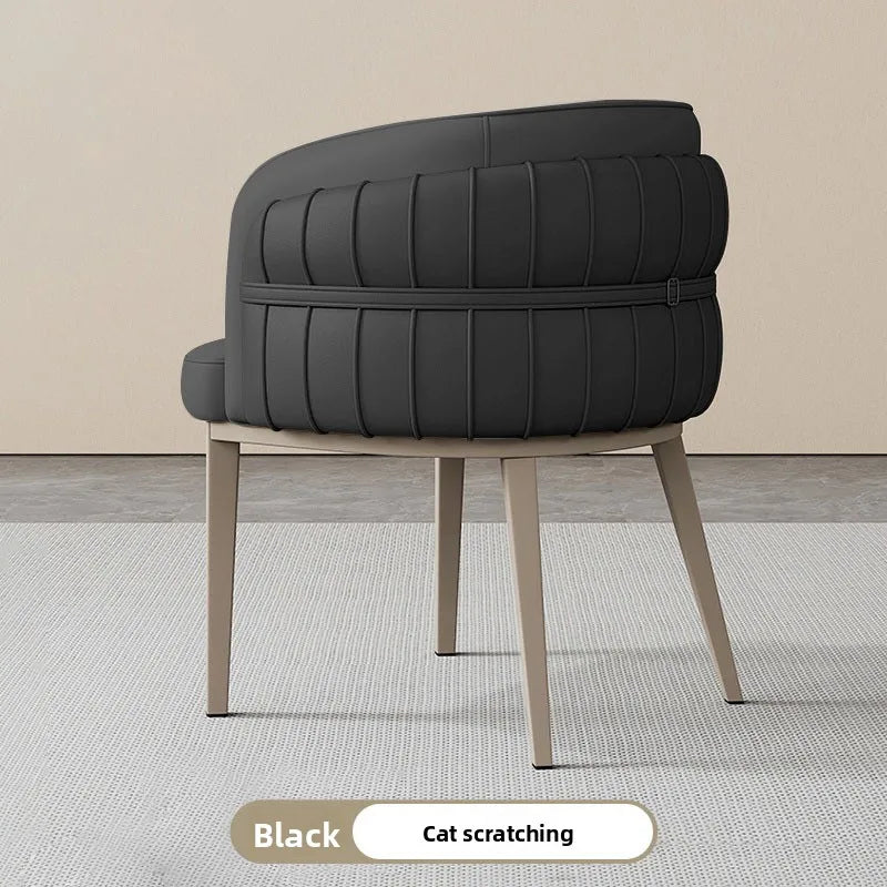 Light Luxury Restaurant Chair Upholstery Design Armchair Home Kitchen Backrest Stool Modern Simple Hotel Cafe Dining Chair