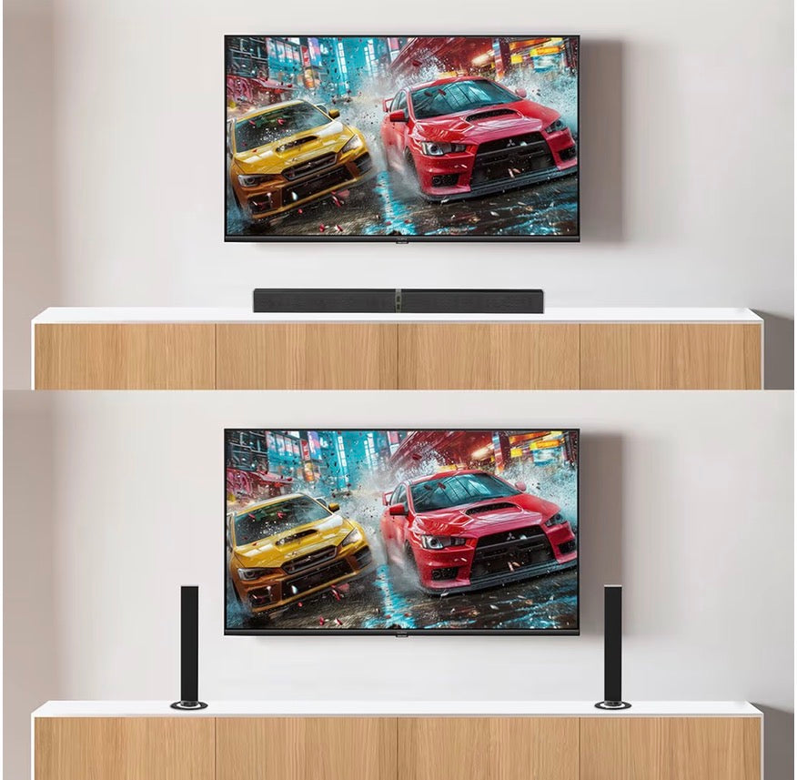 80W 2-in-1 Detachable TV Soundbar Bluetooth 5.3 ARC Optical AUX