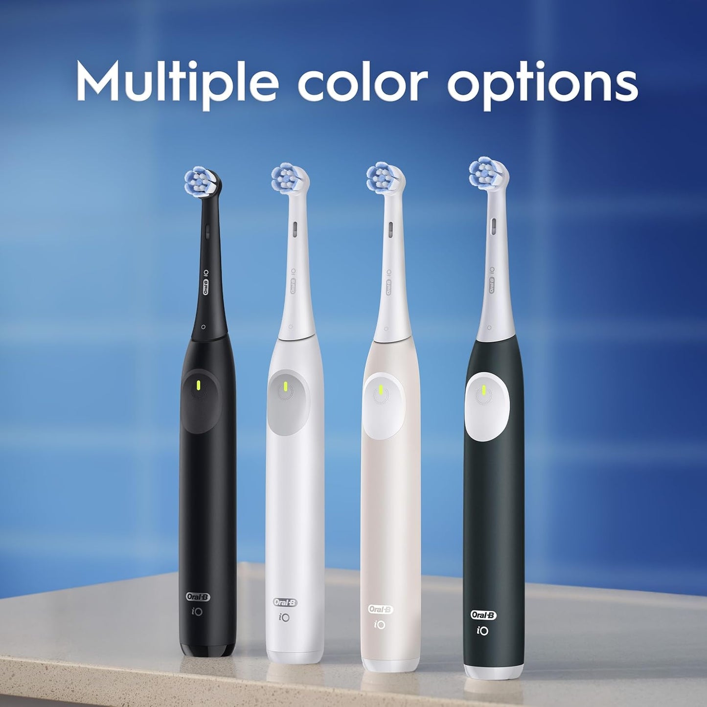 Io2 Electric Toothbrush, 1 Gentle Care Toothbrush Head, 1 Travel Case, 1 Travel Refill Holder, Toothbrush for Adults (Simple White), Designed by Braun, 2 Pin UK Plug