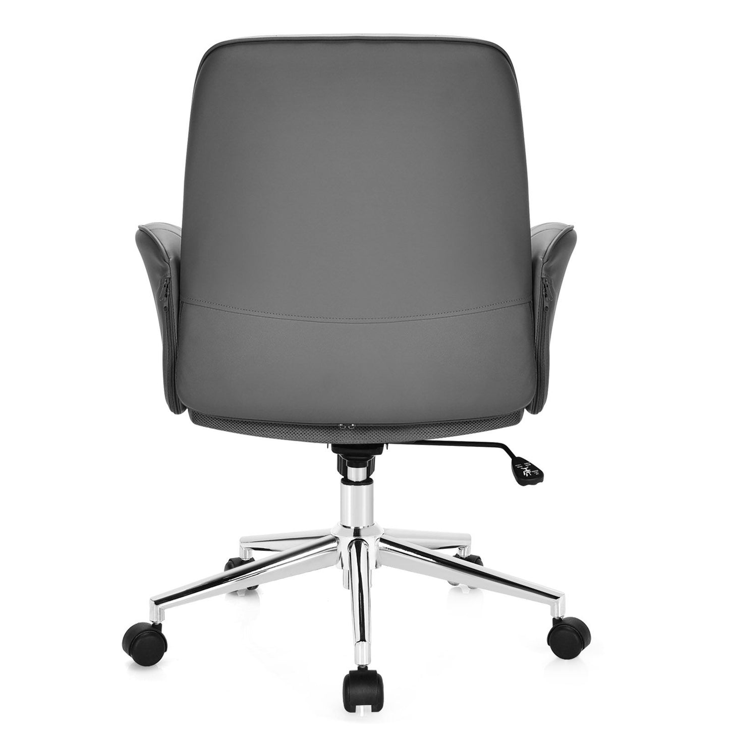 Adjustable PU Leather Executive Office Chair with Swivel and Rocking Capabilities