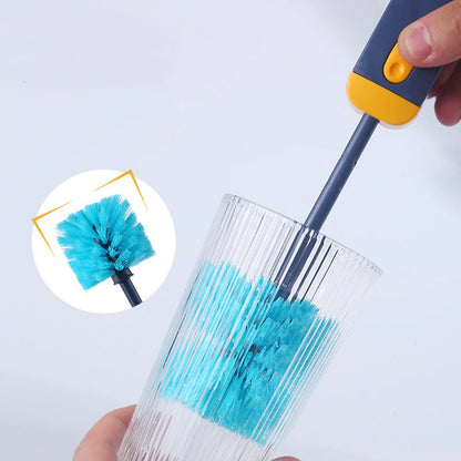 4 in 1 Bottle Gap Cleaner Brush Multifunctional Cup Cleaning Brushes Water Bottles Clean Tool Mini Silicone U-Shaped Brush Kitchen Gadgets