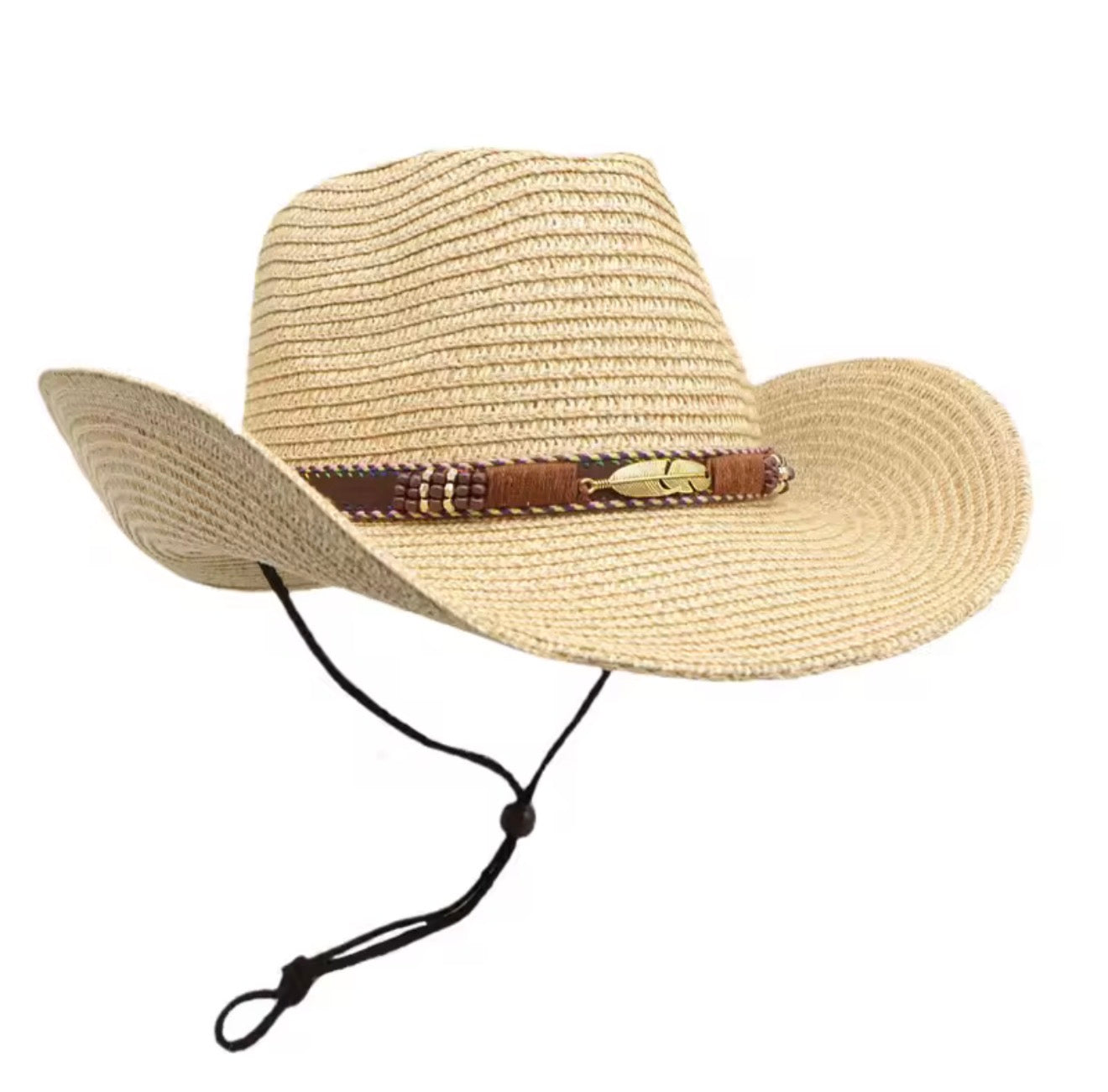 Summer Western Cowboy Top Hat Retro Style Sunshade Cowboy Straw Hat