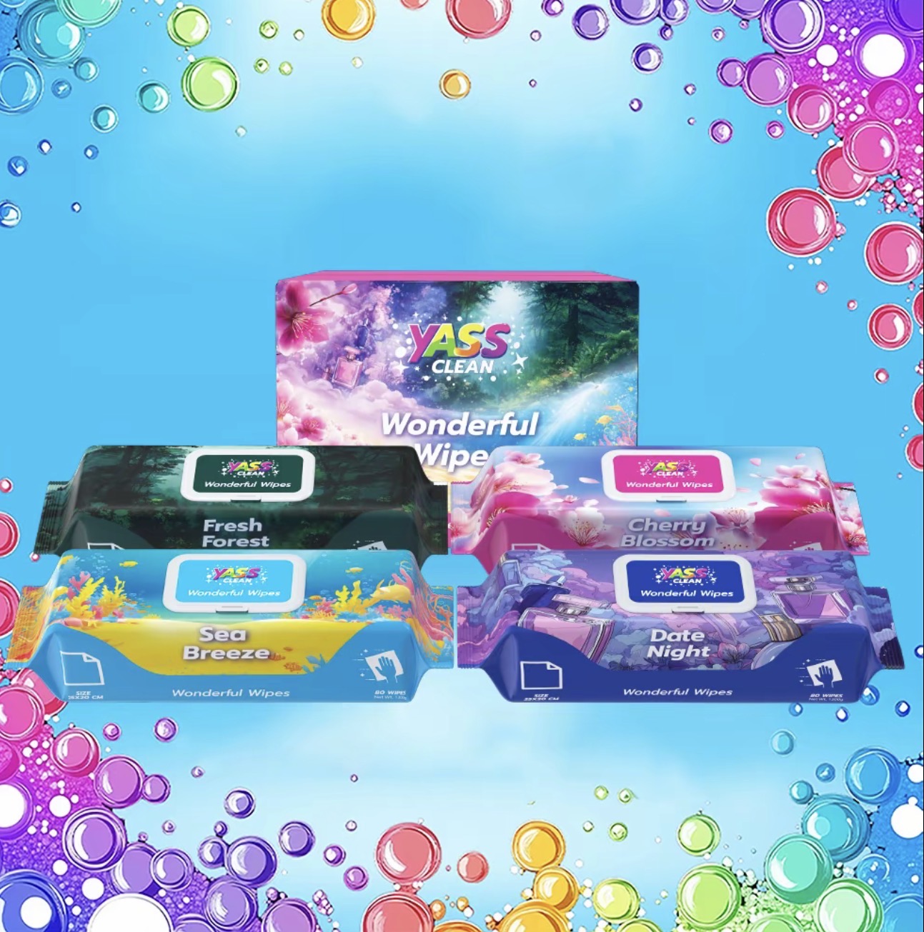 Yass Clean Multi-Purpose Cleaning Wipes 80 Pack