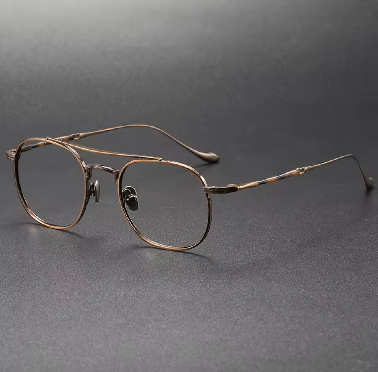 New Modern Trendy Mens Double Bridge Glasses Titanium Spectacle Frames for Women Designer Eyeglasses